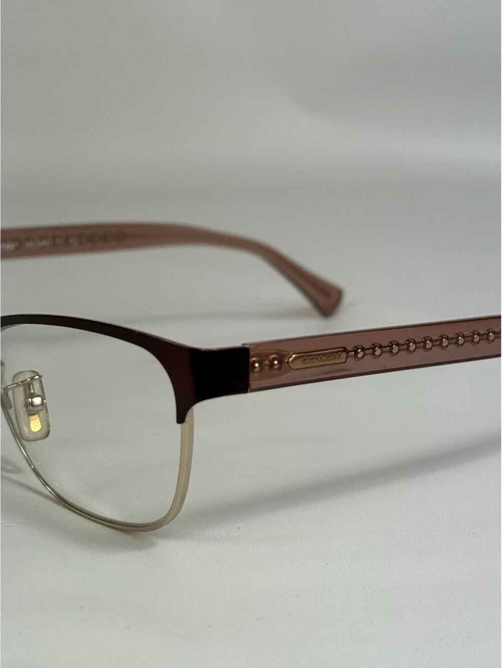 Coach HC5067 Womens Metal Eyeglass Frame 9235 Satin Burgundy Gold 53-17
